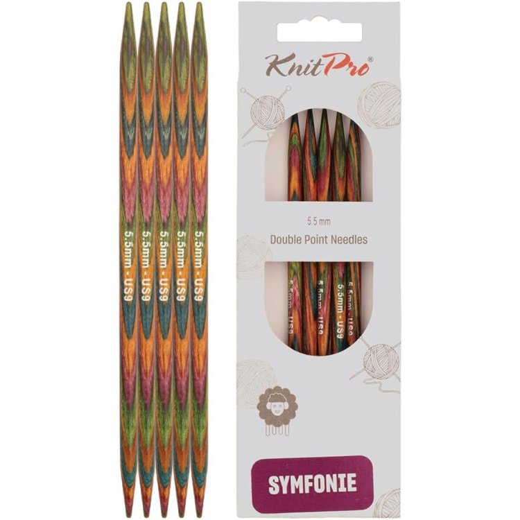 20112 Спицы носочные Symfonie Wood KnitPro, 20 см, 5.50 мм - 1 20112 Спицы носочные Symfonie Wood KnitPro, 20 см, 5.50 мм - 1