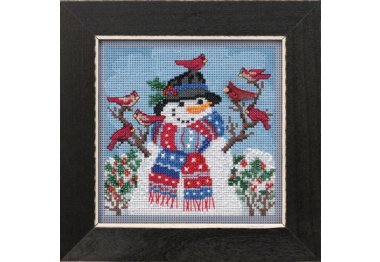 вышивка гладью MH141931 Привет, зима. Набор для вышивки в смешанной технике Mill Hill