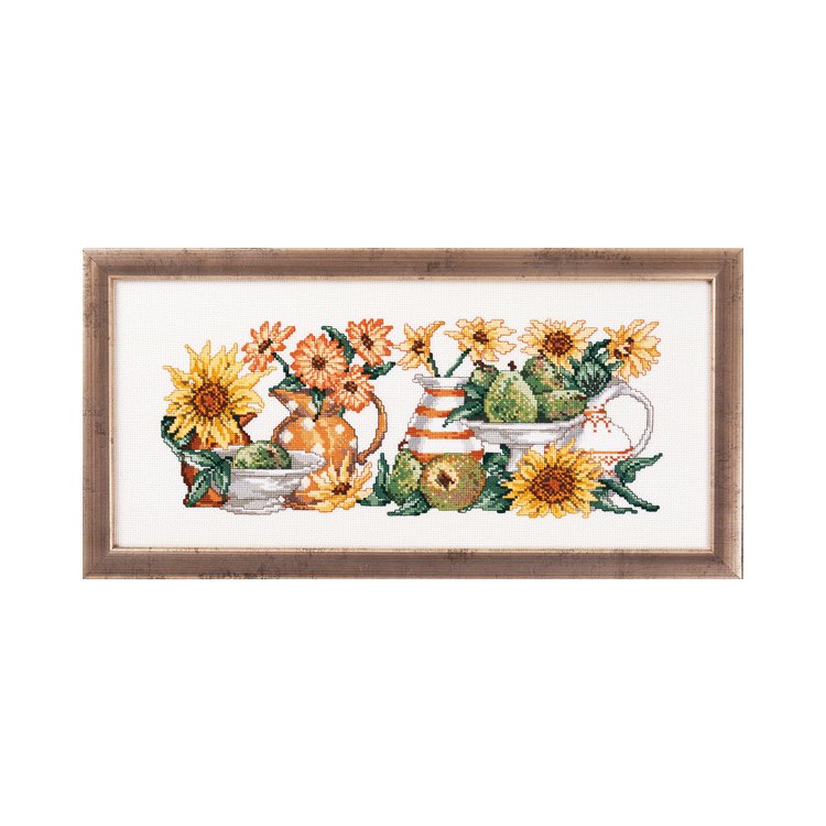 12-5186 Жовті квіти. Набір для вишивання хрестом PERMIN - 1