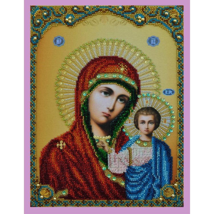 Набір для вишивки бісером Казанська Ікона Божої Матері P-108 ТМ Картини бісером - 1