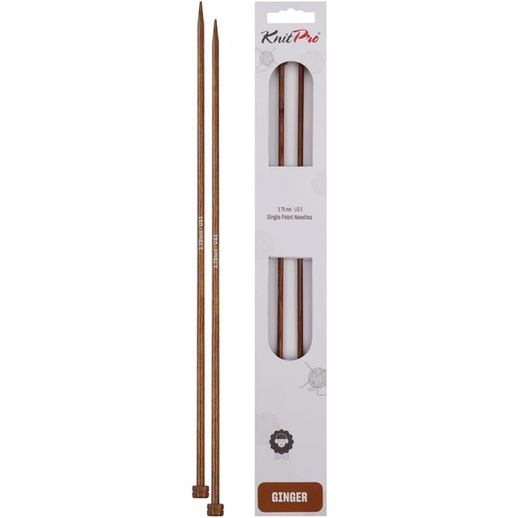 31184 Спиці прямі Ginger KnitPro, 35 см, 3.75 мм - 1