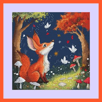 Набор для вышивки крестом Заколдованый лис Ksenya project 10-004 - 1