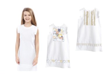  726-1809 Платье для девочек, белое