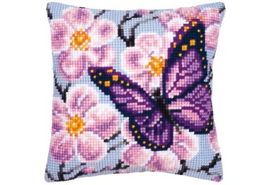  PN-0008501 Фіолетовий метелик. Набір для вишивки хрестиком Vervaco