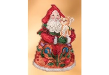 вишивка гладдю JS203101 Ідеальний Різдвяний Санта. Набір для вишивки в змішаній техніці Mill Hill