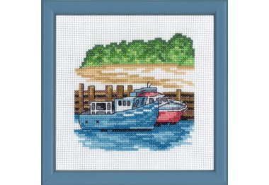  13-8117 Синие Лодки (Blue boats. Набор для вышивания крестом PERMIN