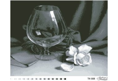  ТК-008 Бокал и роза. Схема для вышивки бисером (атлас) ТМ Барвиста Вишиванка