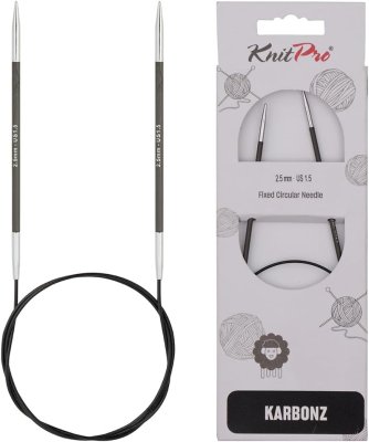 41182 Спицы круговые Karbonz KnitPro 80 см 2.50 мм - 1