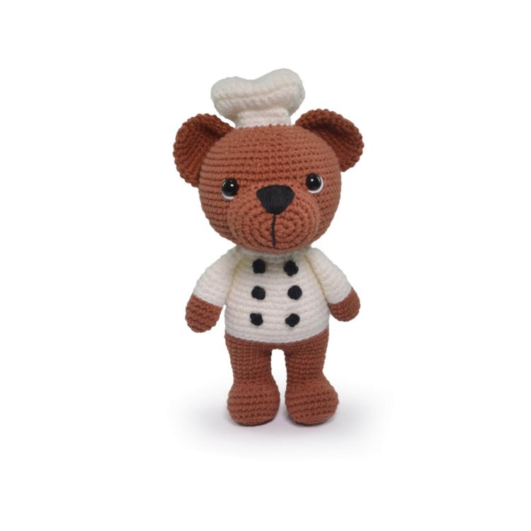 2 AMIGURUMI KIT - CUDDLY TEDDY Chef Toby. Набір для в'язання іграшки - 2