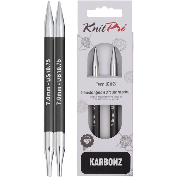 41311 Спицы съемные Karbonz KnitPro 7.00 мм - 1 41311 Спицы съемные Karbonz KnitPro 7.00 мм - 1