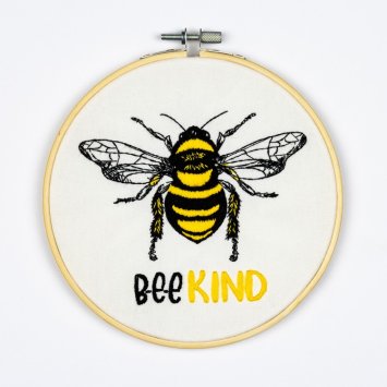 DSB037 Bee Kind 6 Inch hoop kit. Набір для вишивання гладдю DSB - 1