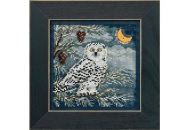 вышивка гладью MH144304 Снежная сова. Набор для вышивки в смешанной технике Mill Hill