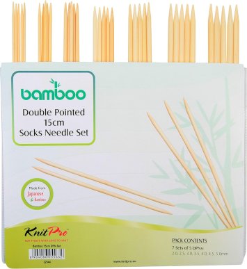 22544 Набір шкарпеткових спиць 15 см Bamboo KnitPro - 2