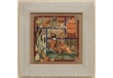 вышивка гладью MH149203 Фазановый сэмплер. Набор для вышивки в смешанной технике Mill Hill