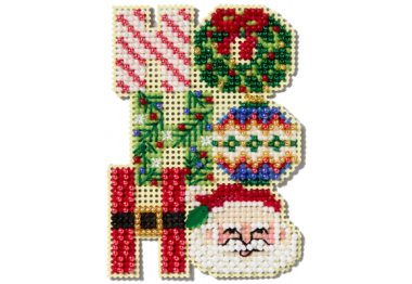 вишивка гладдю MH182535 Хо Хо Хо. Набір для вишивки в змішаній техниці Mill Hill
