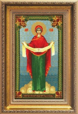 А-101 Ікона Образ Пресвятої Богородиці Покрови Набір для вишивання хрестом - 1
