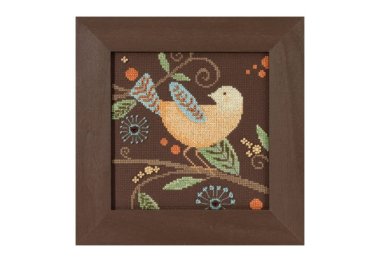 вишивка гладдю DM301812 Жовтий птах. Набір для вишивки в змішаній техніці Mill Hill