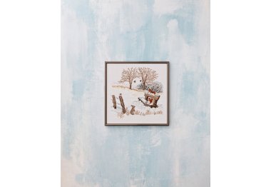  92-2130 Зимова білка (Winter squirrel. Набір для вишивання хрестом PERMIN