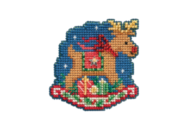 вышивка гладью MH182131 Олень качели. Набор для вышивки в смешанной технике Mill Hill