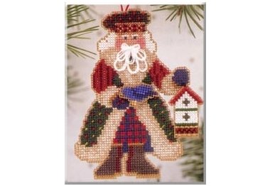 вишивка гладдю MHAS13 Санта. Набір для вишивки в змішаній техниці Mill Hill