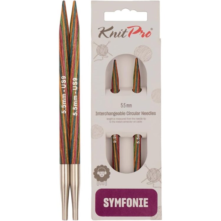 20406 Спицы съемные Symfonie Wood KnitPro, 5.50 мм - 1