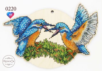 0220 Зимородки. Набор для вышивки крестом Фрузелок - 1