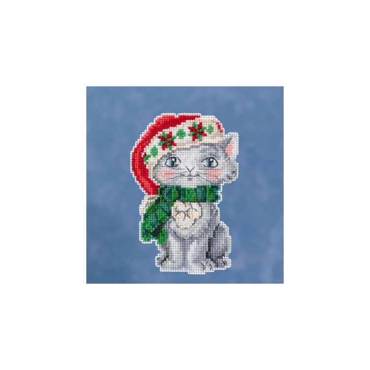 JS201912 Котенок. Набор для вышивки в смешанной технике Mill Hill - 1