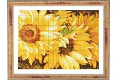  ПВ-143/3 Солнечные цветы. Схема для вышивки бисером