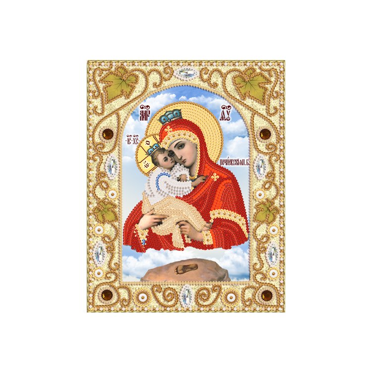 НІК-5312 Почаївська ікона Божої Матері. Набір для вишивки бісером Марічка - 1