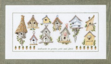 70-8433 Домики для птиц. Набор для вышивания крестом PERMIN - 1