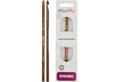 крючки для вязания 20707 Крючок вязальный односторонний Symfonie Wood KnitPro, 15 см, 5.00 мм