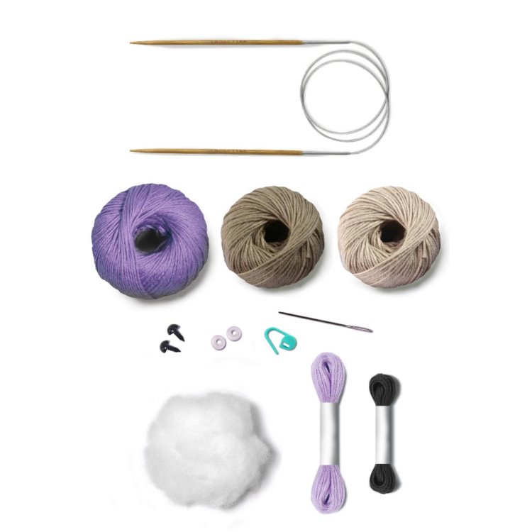 2 AMIGURUMI KIT - KNITTED TEDDY BEAR Ballerina. Набір для в'язання іграшки - 4