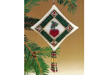 вышивка гладью MHTD9 Рубиновое сердце. Набор для вышивки в смешанной технике Mill Hill