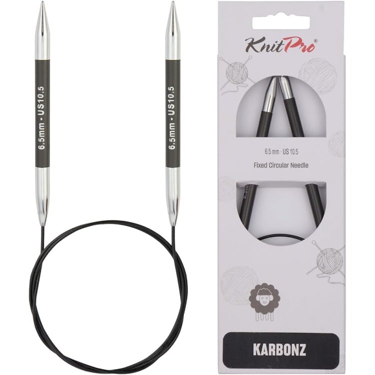 41193 Спицы круговые Karbonz KnitPro 80 см 6.50 мм - 1