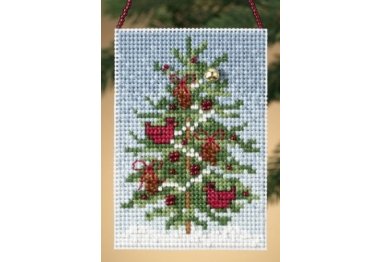 вишивка гладдю MH160301 Дерево з кардиналами. Набір для вишивки в змішаній техниці Mill Hill вишивка гладдю MH160301 Дерево з кардиналами. Набір для вишивки в змішаній техниці Mill Hill