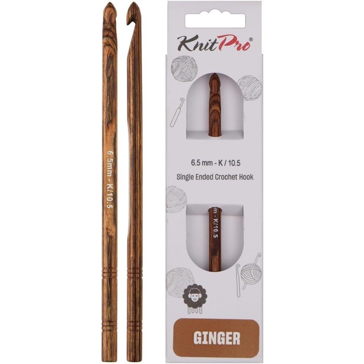 31248 Крючок односторонний Ginger KnitPro, 6.50 мм - 1 31248 Крючок односторонний Ginger KnitPro, 6.50 мм - 1
