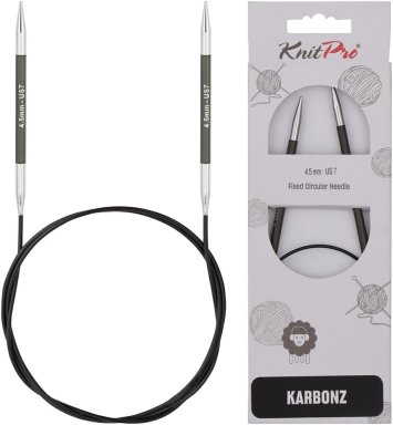 41149 Спиці кругові Karbonz KnitPro 40 см 4.50 мм - 1 41149 Спиці кругові Karbonz KnitPro 40 см 4.50 мм - 1