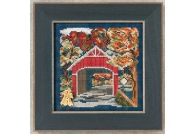 вышивка гладью MH142201 Крытый мост. Набор для вышивки в смешанной технике Mill Hill