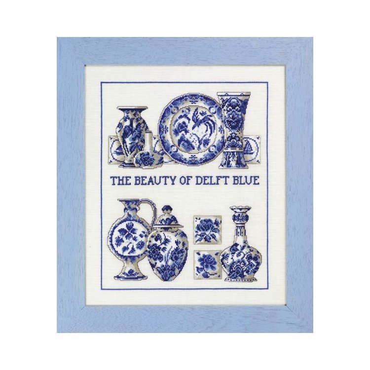 70-3441 Блакитний сервіз ручного розпису. Набір для вишивання хрестом PERMIN - 1