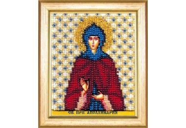  Б-1187 ікона Свята преподобна Апполінарія Набір для вишивки бісером