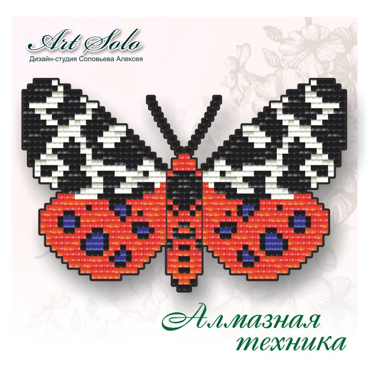 BAT04 Метелик-магніт Ведмедиця Кайя. Набір алмазної техніки - 1