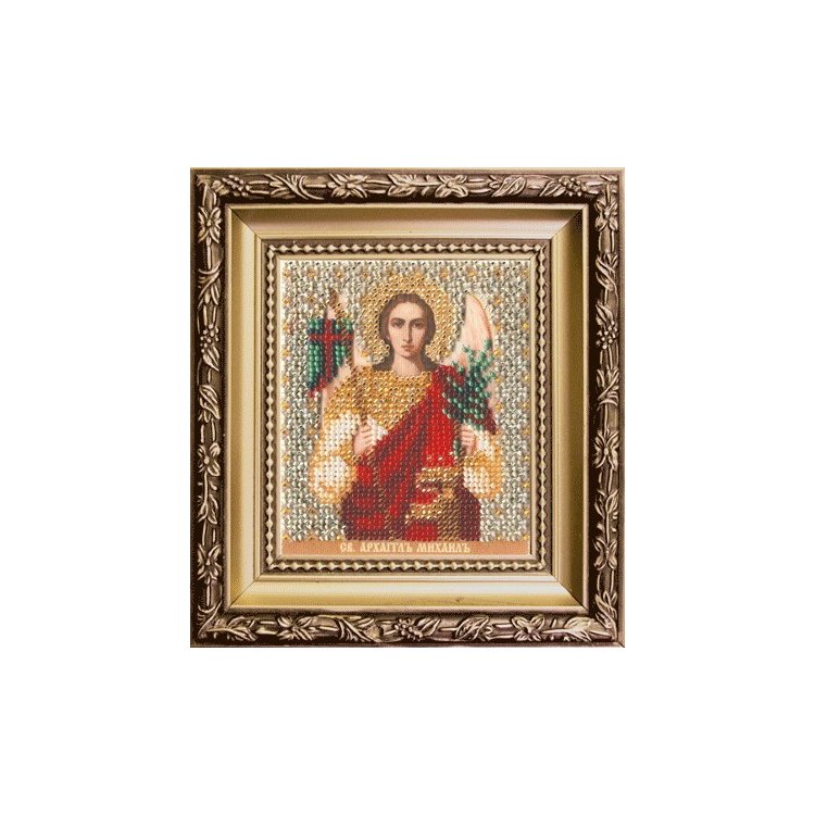 Б-1148 Икона святой архангел Михаил Набор для вышивки бисером - 1