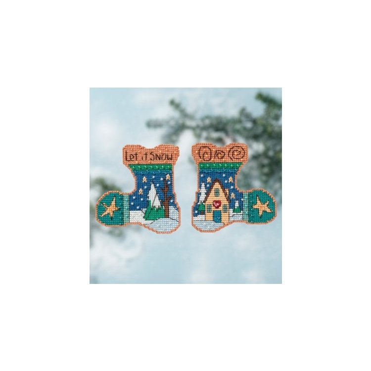 ST141615 Нехай іде сніг. Набір для вишивки в змішаній техніці Mill Hill - 1