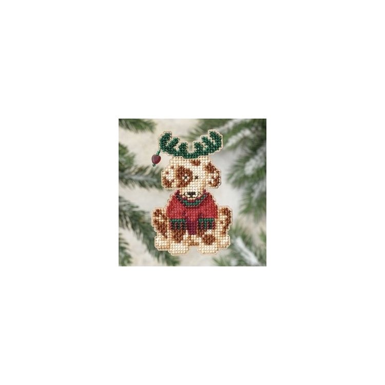 MH189303 Пес с рожками. Набор для вышивки в смешанной технике Mill Hill - 1