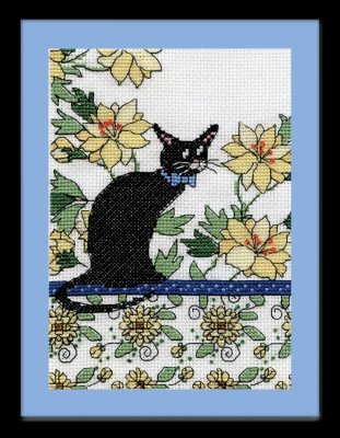 Цветочная кошка. Набор для вышивки крестом Design Works арт. dw2807 - 1