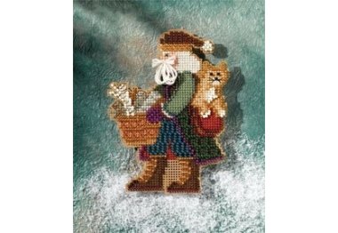 вишивка гладдю MH207303 Санта. Набір для вишивки в змішаній техниці Mill Hill