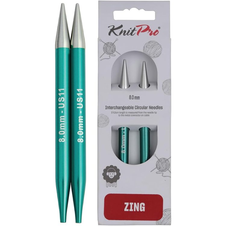 47510 Спиці знімні Zing KnitPro, 8.00 мм - 1 47510 Спиці знімні Zing KnitPro, 8.00 мм - 1