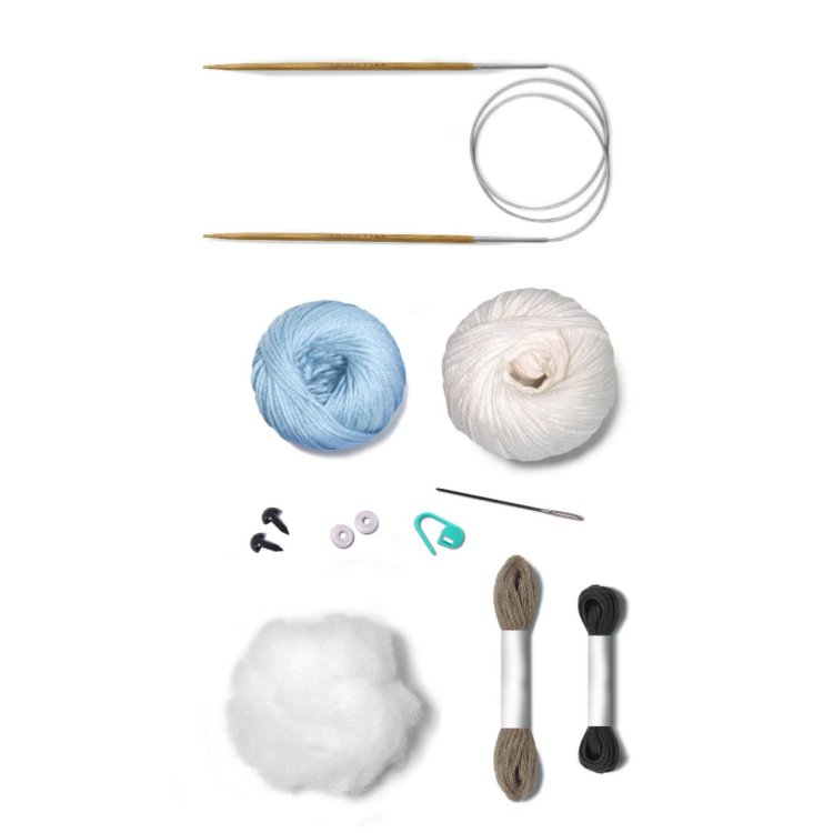 1 AMIGURUMI KIT - KNITTED TEDDY BEAR Cuddly. Набор для вязания игрушки - 4