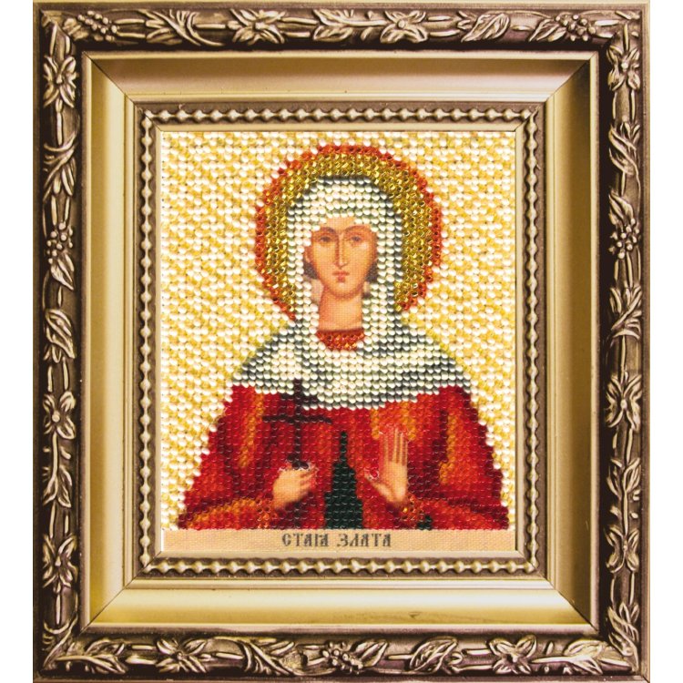 Б-1236 Икона святой Златы Набор для вышивки бисером - 1