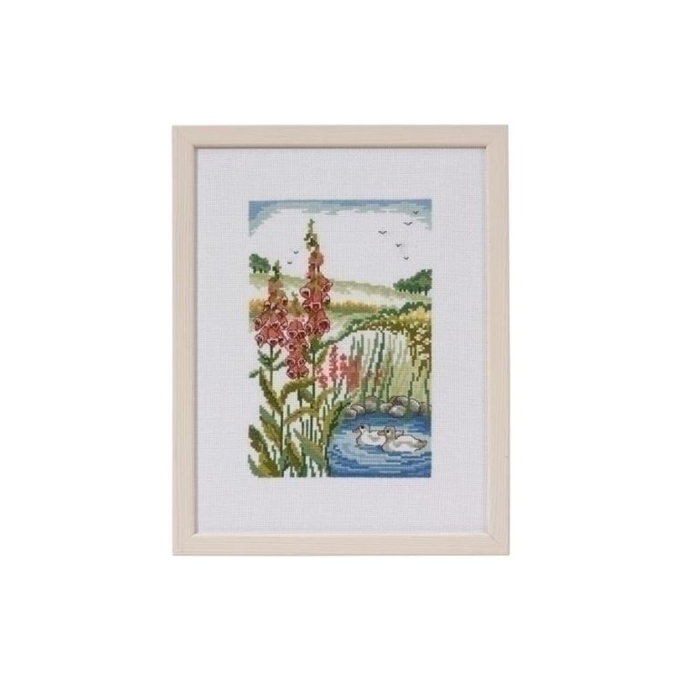 92-1352 Дві білі качки (2 white ducks. Набір для вишивання хрестом PERMIN - 1